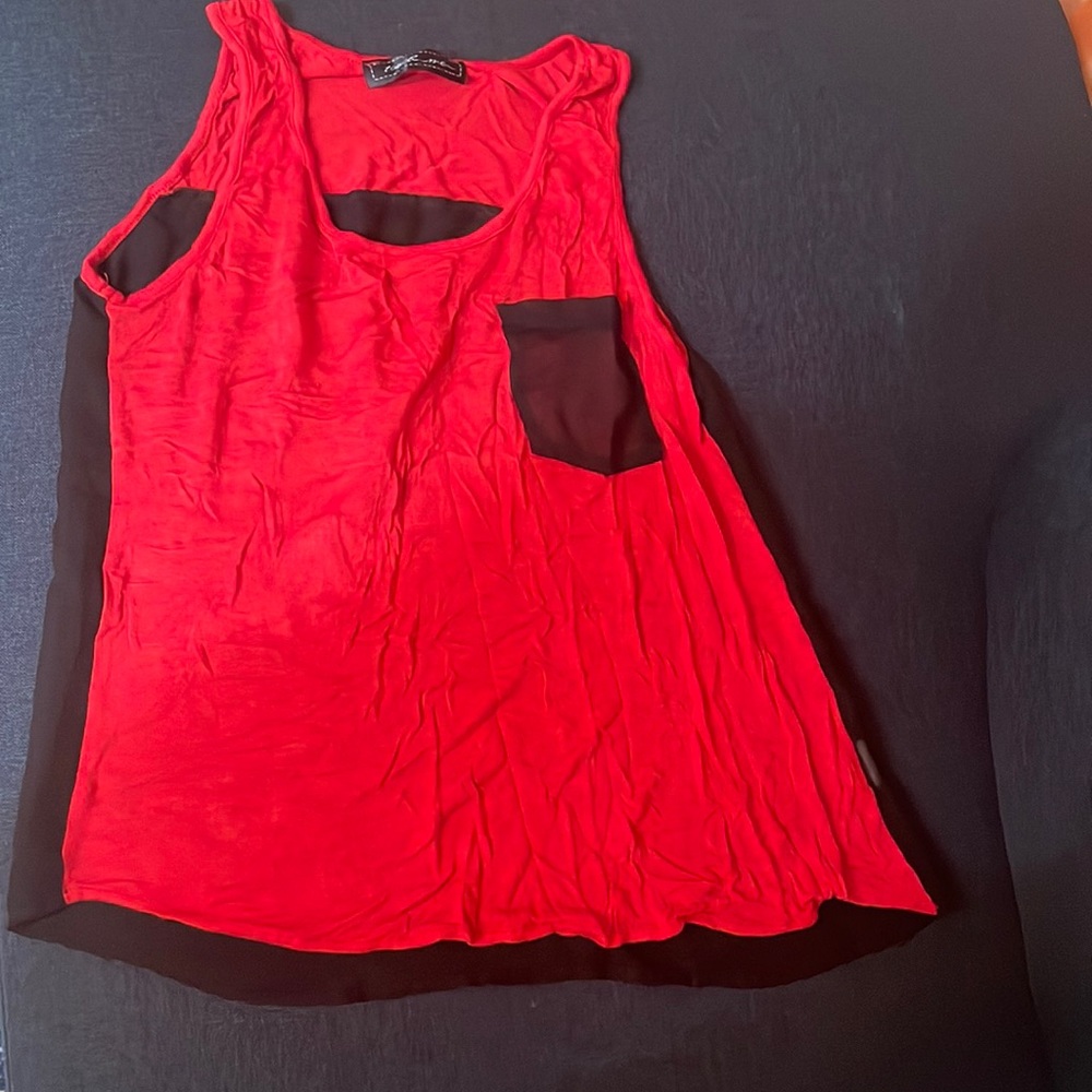 Red and black shirt